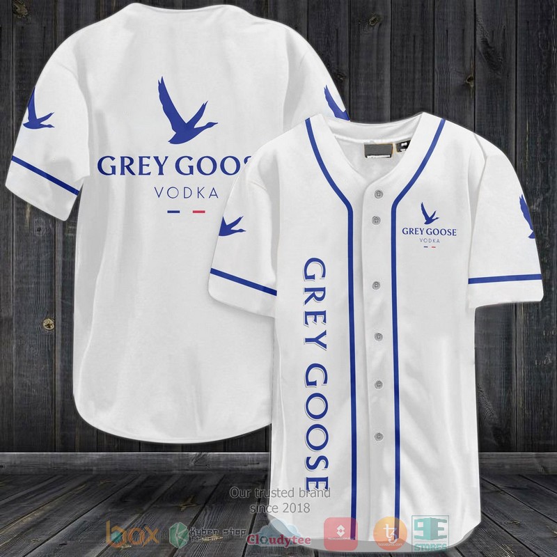 NEW Grey Goose Vodka white blue Baseball shirt 2