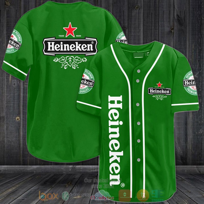 NEW Heineken beer green Baseball shirt 3