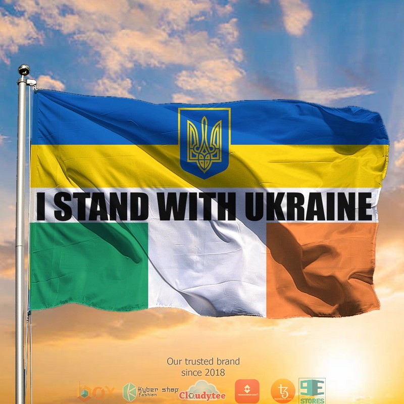 HOT Ireland I Stand With Ukraine support flag 21