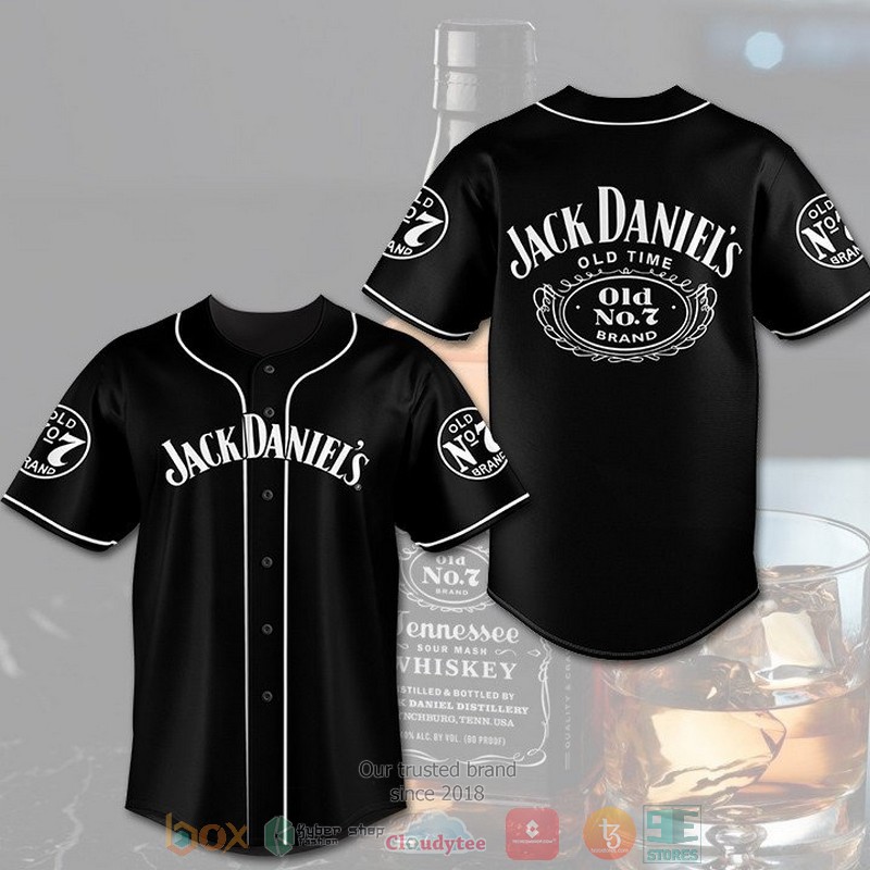 NEW Jack Daniel's Old No 7 Brand black white Baseball shirt 2
