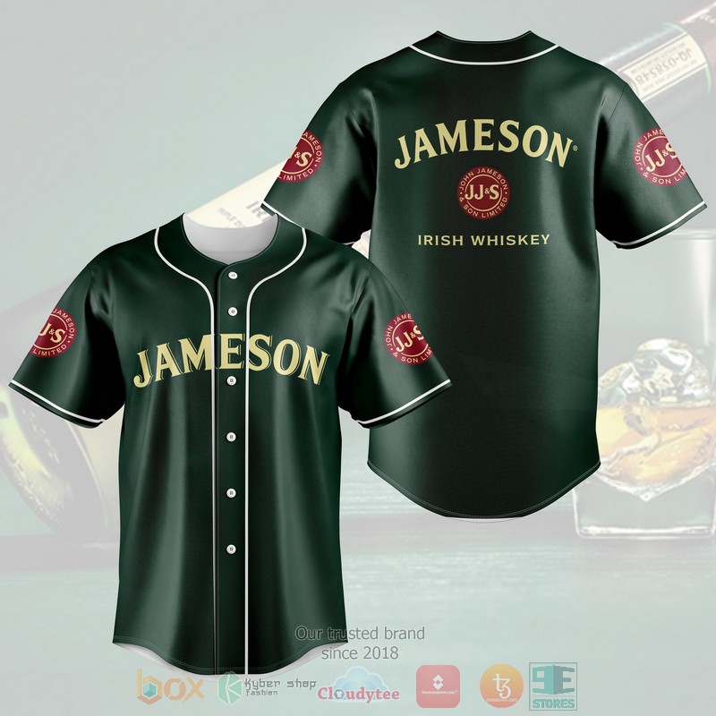 NEW Jameson Irish Whiskey dark green Baseball shirt 3