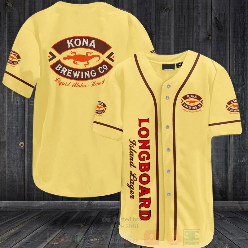 TOP Kona Brewing Company AOP Baseball Jersey Shirt 3