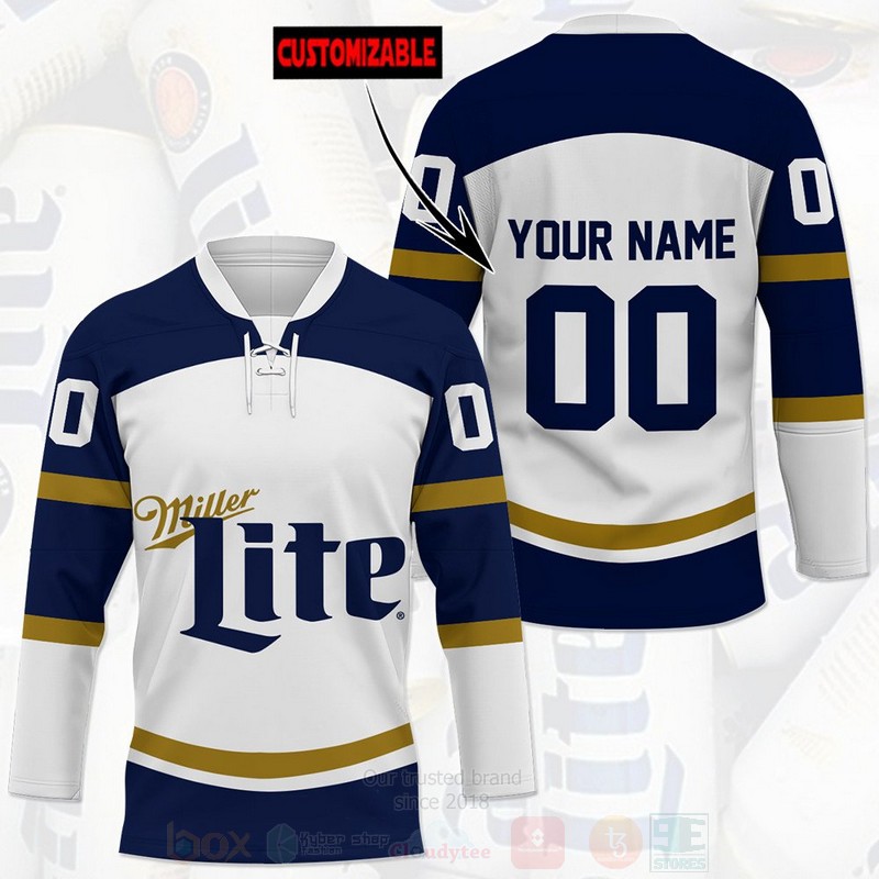 TOP Miller Lite Personalized Hockey Jersey T-Shirt 6