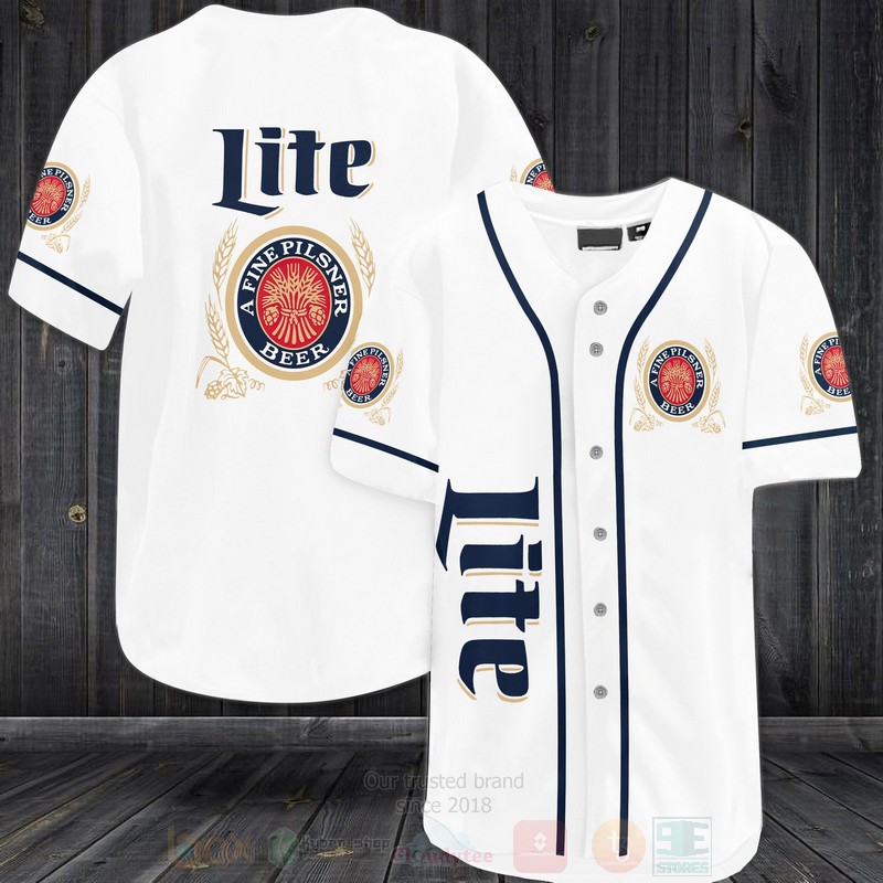 TOP Miller Lite a Fine Pilsner Beer AOP Baseball Jersey Shirt 2