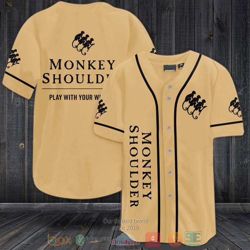NEW Monkey Shoulder Play with your whisky Baseball shirt 3