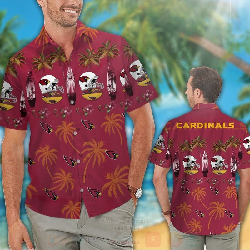 TOP NFL Arizona Cardinals Coconut tree Tropical Shirt, Short 10