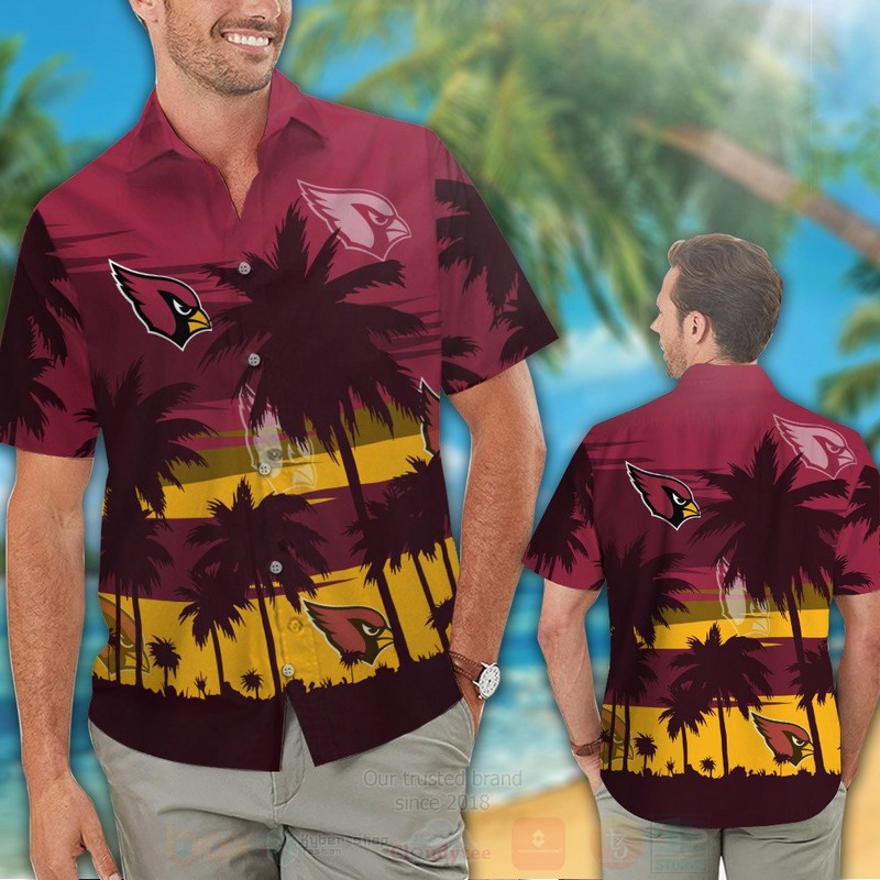 TOP NFL Arizona Cardinals Eagle Tropical Shirt, Short 12
