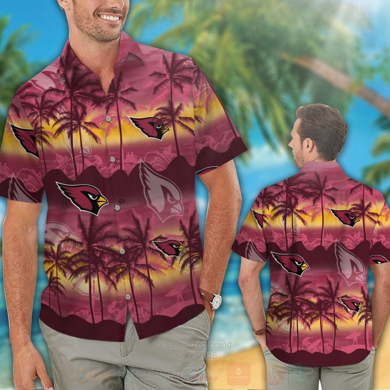 TOP NFL Arizona Cardinals Surf Tropical Shirt, Short 13