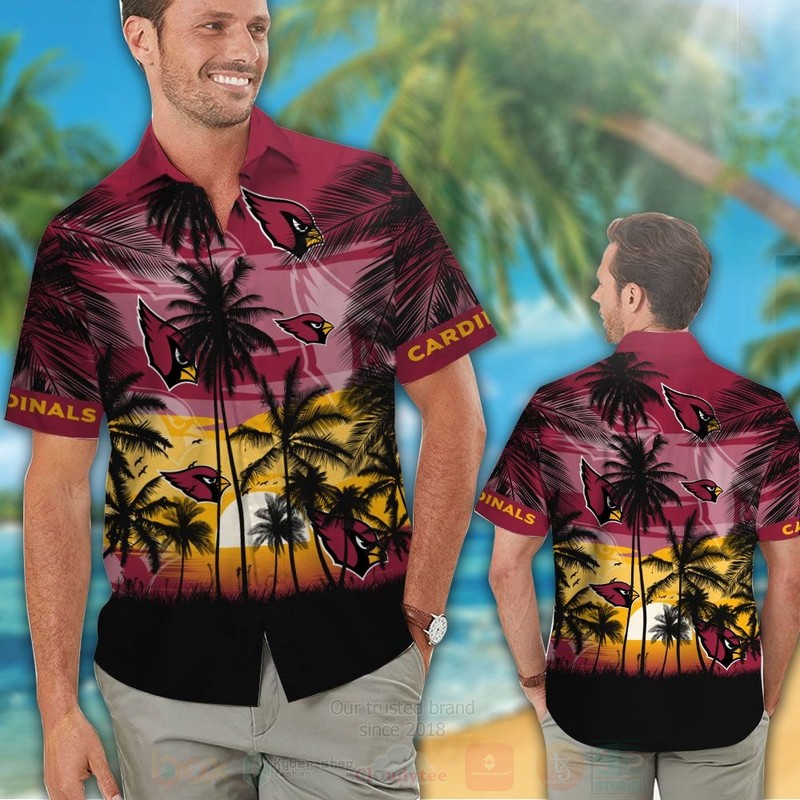 TOP NFL Arizona Cardinals The Sun And The Sea Tropical Shirt, Short 12