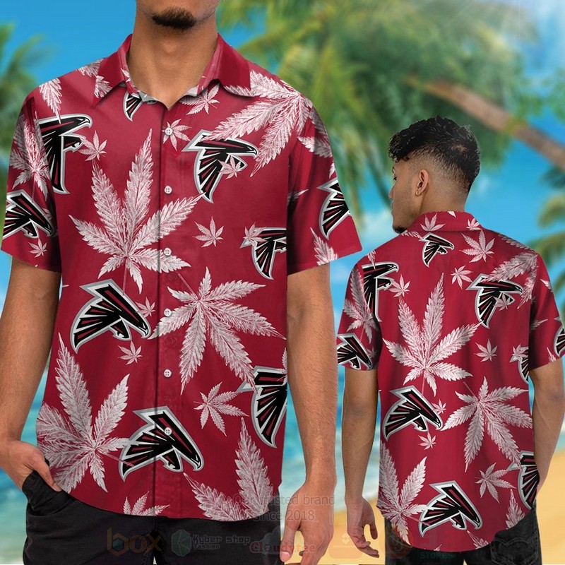 TOP NFL Atlanta Falcons Cannabis Leaves Tropical Shirt, Short 12