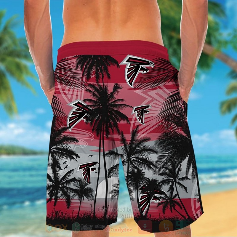TOP NFL Atlanta Falcons Grey-Black Tropical Shirt, Short - Image 6