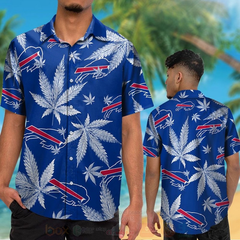 TOP NFL Buffalo Bills Cannabis Leaves Tropical Shirt, Short 12