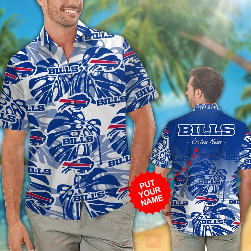 TOP NFL Buffalo Bills Custom Name Tropical Shirt, Short 12