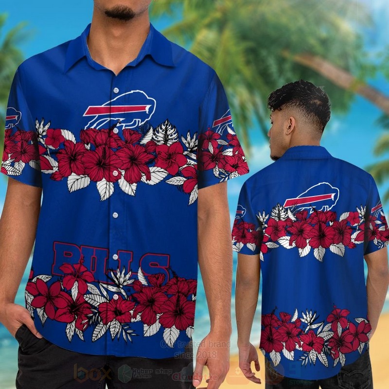 TOP NFL Buffalo Bills Red Hibiscus Tropical Shirt, Short 12