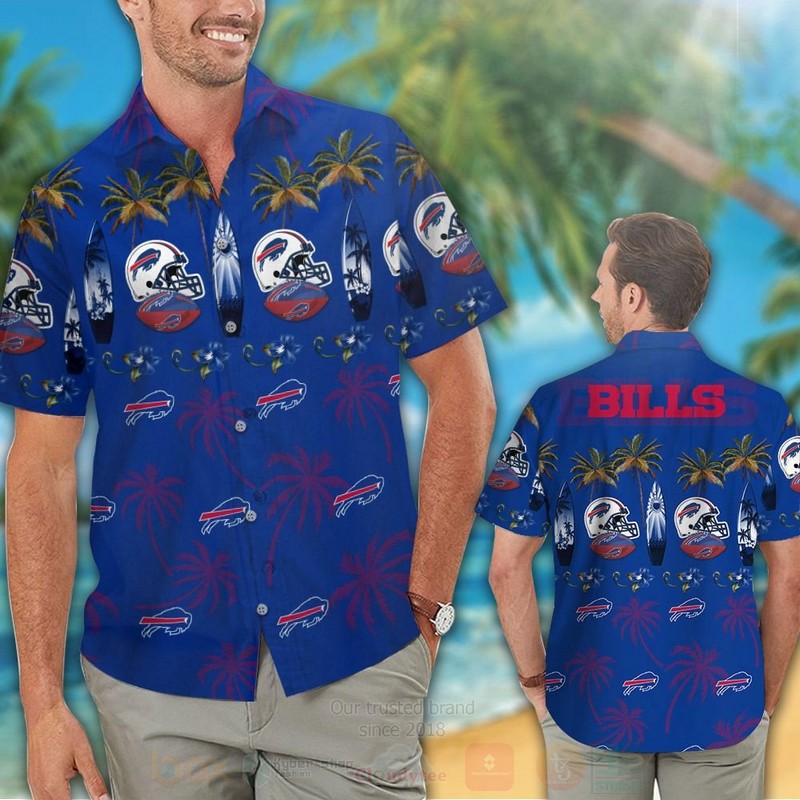 TOP NFL Buffalo Bills Rugby Cap Tropical Shirt, Short 13