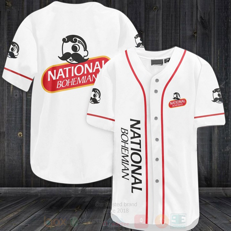 TOP National Bohemian AOP Baseball Jersey Shirt 2