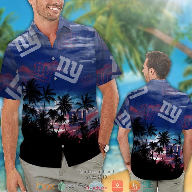 Alternative view of BEST NFL NEW York Giants Coconut Island Navy Hawaii Set