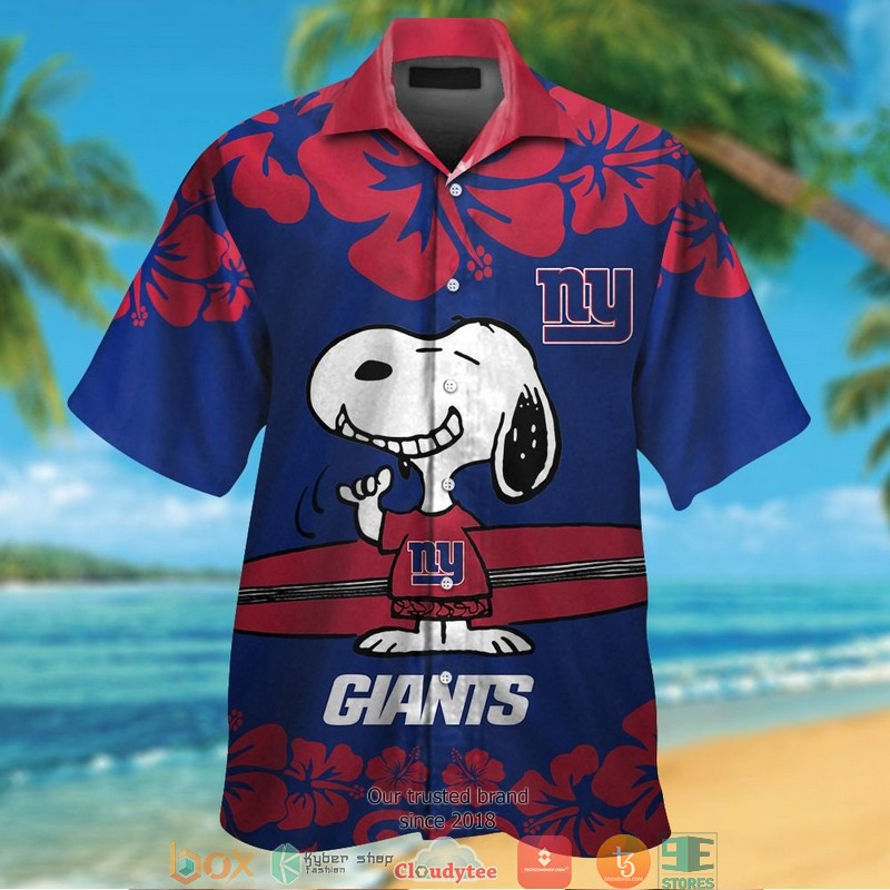 BEST NFL NEW York Giants Red Hibiscus Snoopy Hawaii Set 12