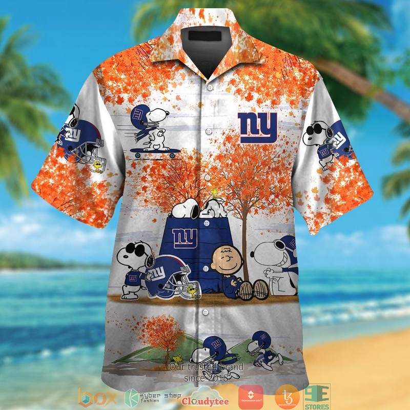 BEST NFL NEW York Giants Snoopy and Charlie Brown Autumn Hawaii Set 13