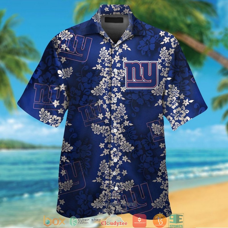 BEST NFL NEW York Giants hibiscus flowers pattern Hawaii Set 13