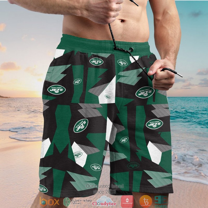 BEST NFL NEW York Jets Black green pattern Hawaii Set 5 BEST NFL NEW York Jets Black green pattern Hawaii Set - Image 5