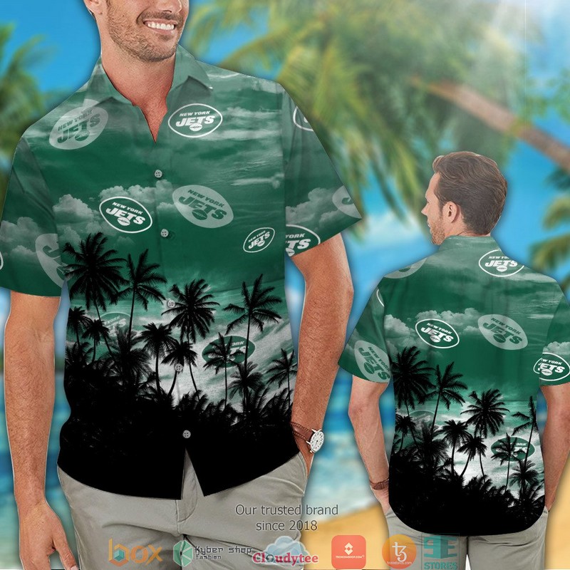 Alternative view of BEST NFL NEW York Jets Coconut Island Green Hawaii Set