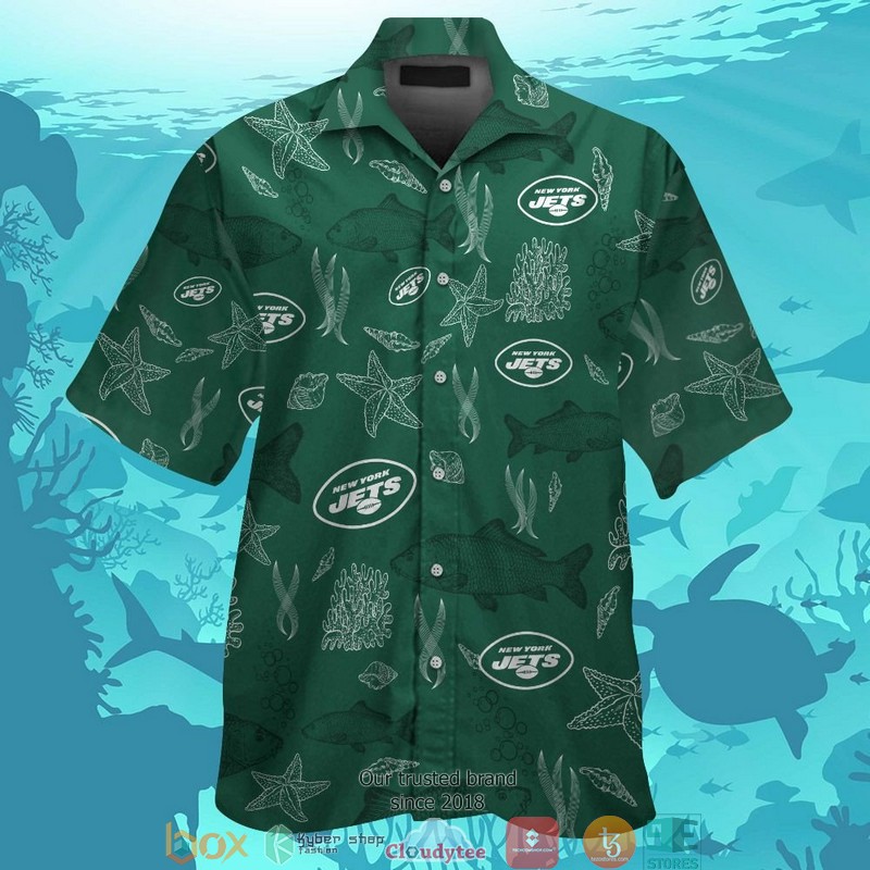 BEST NFL NEW York Jets Fish Ocean Pattern Hawaii Set 13