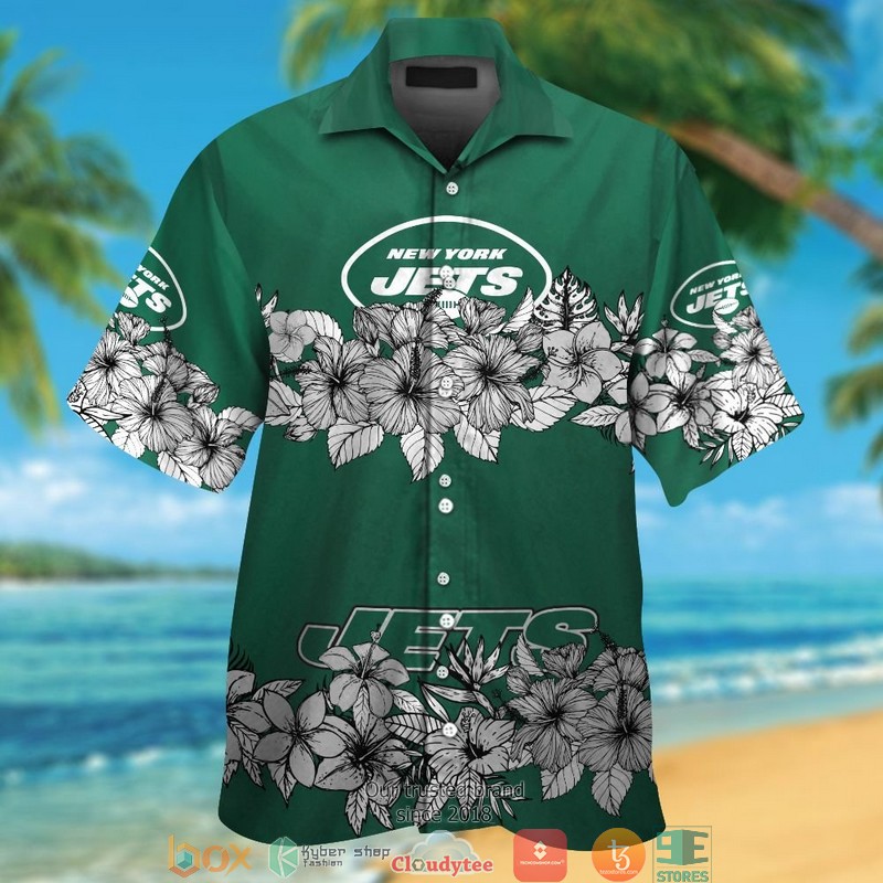 BEST NFL NEW York Jets hibiscus flowers line Hawaii Set 12