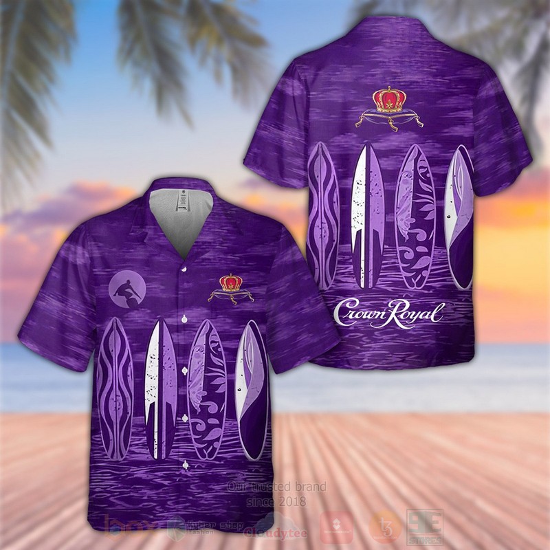 TOP Crown Royal Purple Tropical Shirt 3