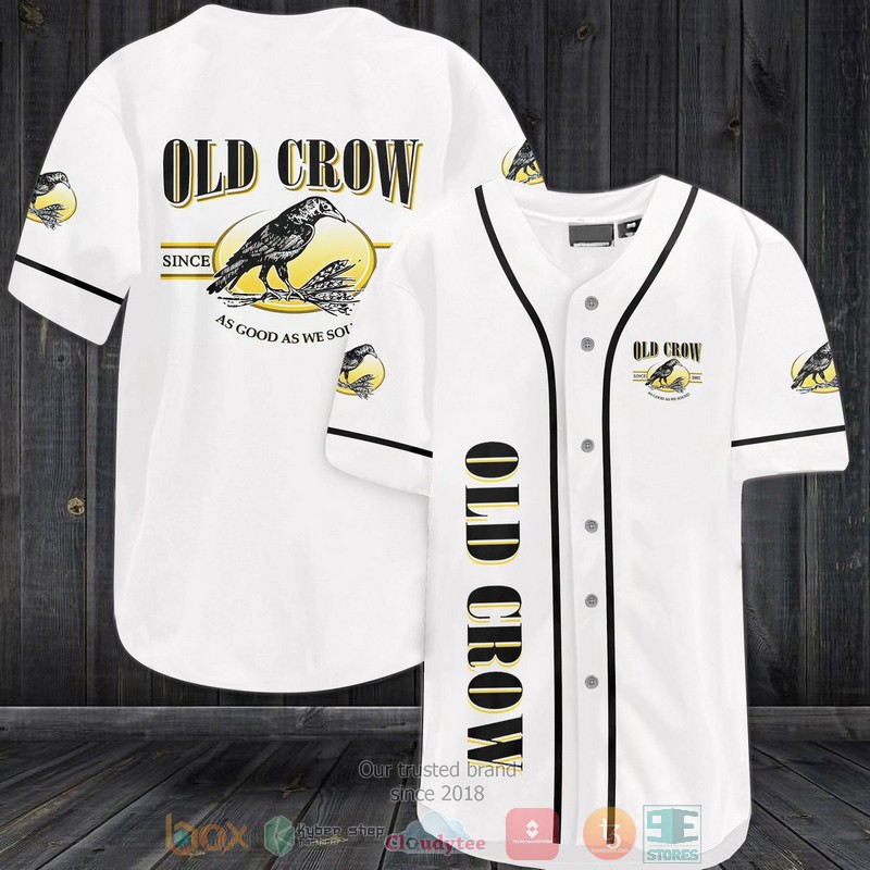 NEW Old Crow white Baseball shirt 3