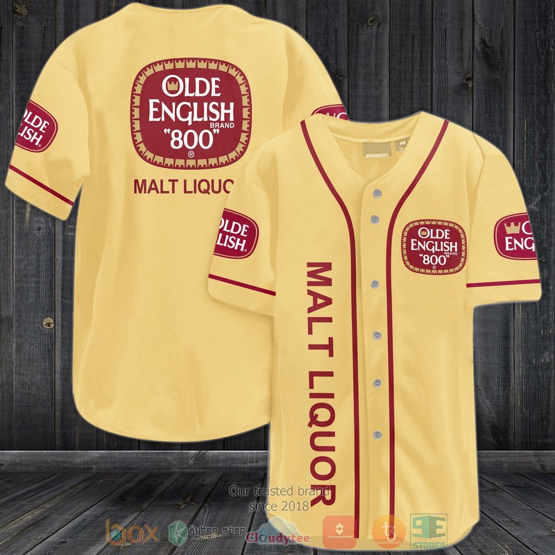 NEW Olde English 800 Malt Liquor Cream color Baseball shirt 2