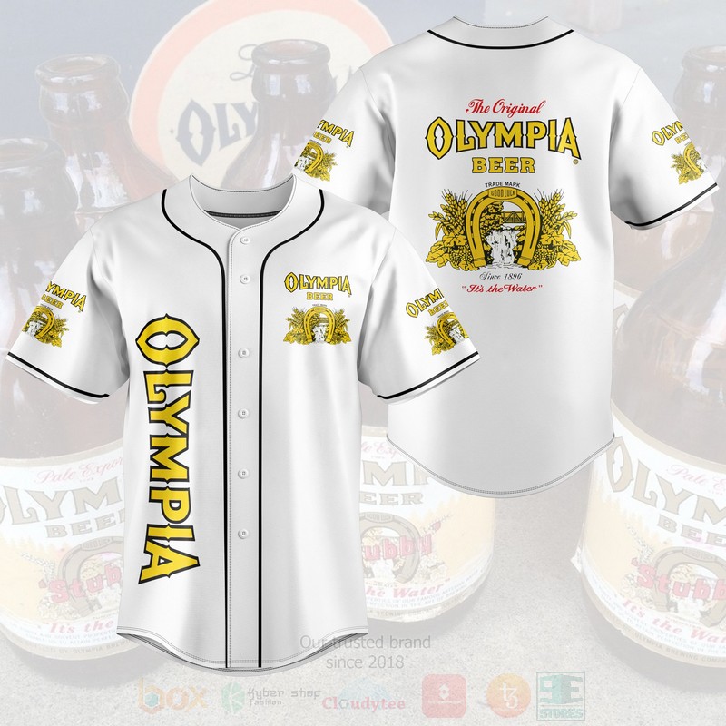 TOP Olympia Brewing Company AOP Baseball Jersey Shirt 3