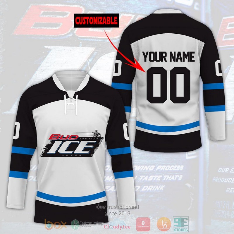 NEW Personalized Bud Ice custom Hockey shirt 6