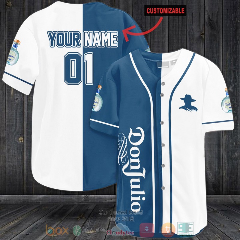NEW Personalized Don Julio custom white blue Baseball shirt 2