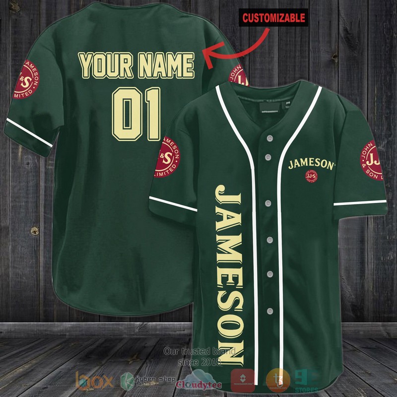 NEW Personalized Jamson custom dark green Baseball shirt 3