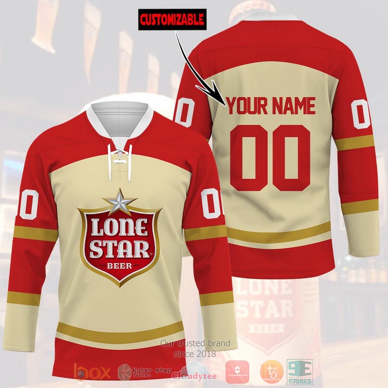NEW Personalized Lone Star Beer custom Hockey shirt 1