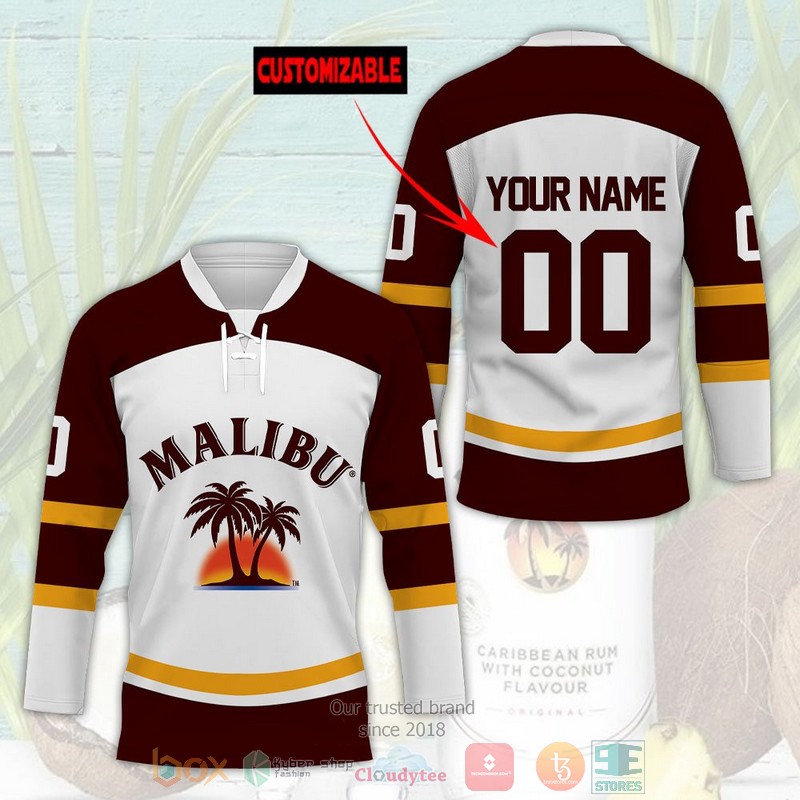 NEW Personalized Malibu custom Hockey shirt 5