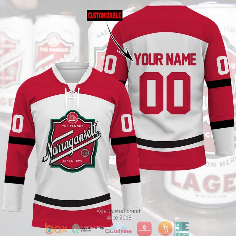 Narragansett Beer Custom Hockey Jersey 1