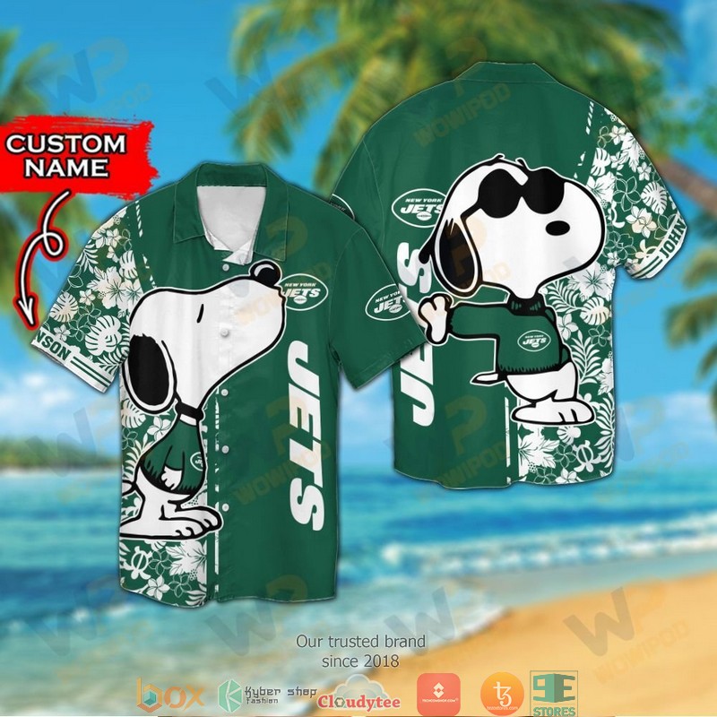 BEST NFL New York Jets Snoopy Personalized Hawaii Shirt and short 12