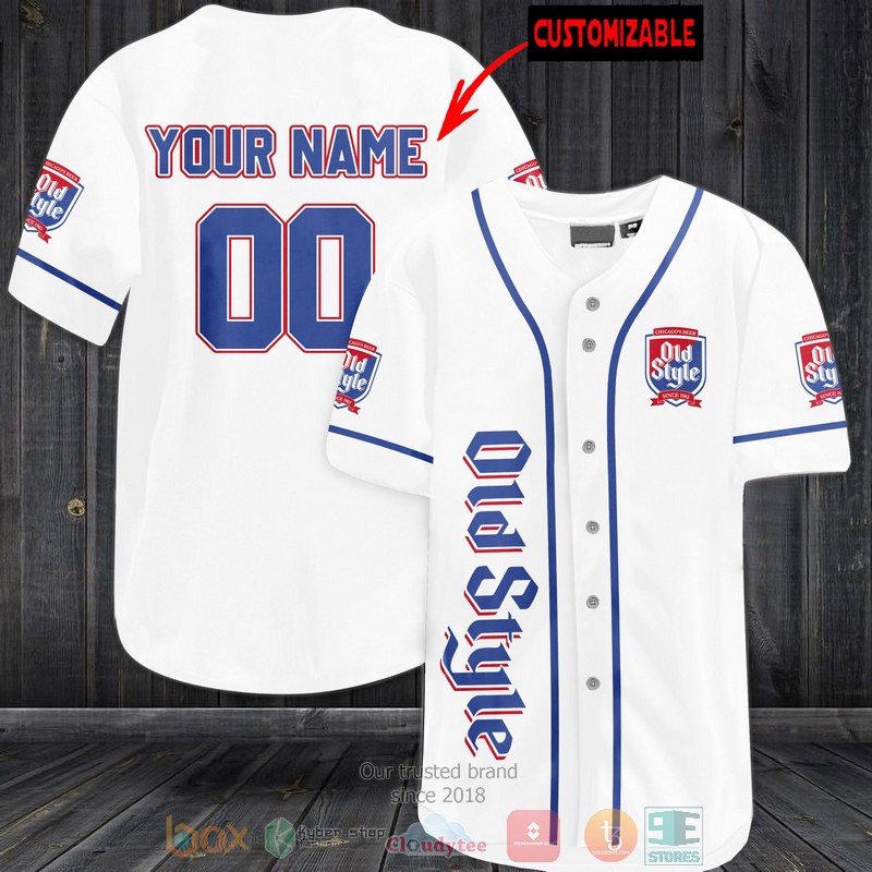 NEW Personalized Old Style custom white Baseball shirt 3