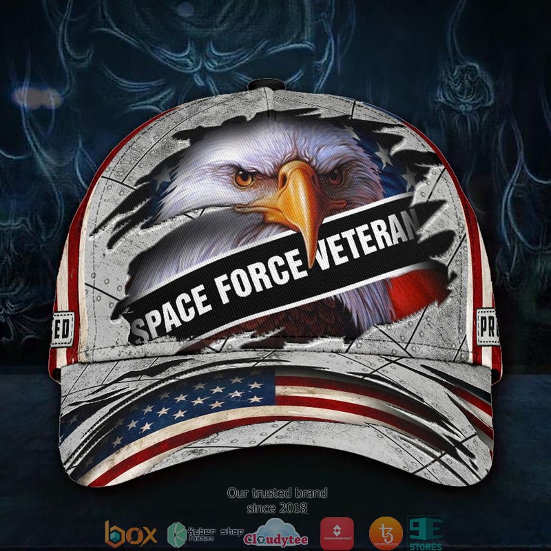NEW Space Force Veteran Eagle American flag Custom cap 2
