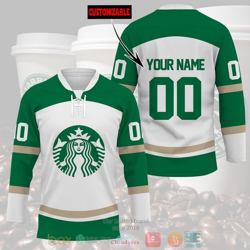 NEW Personalized Starbucks custom Hockey shirt 2