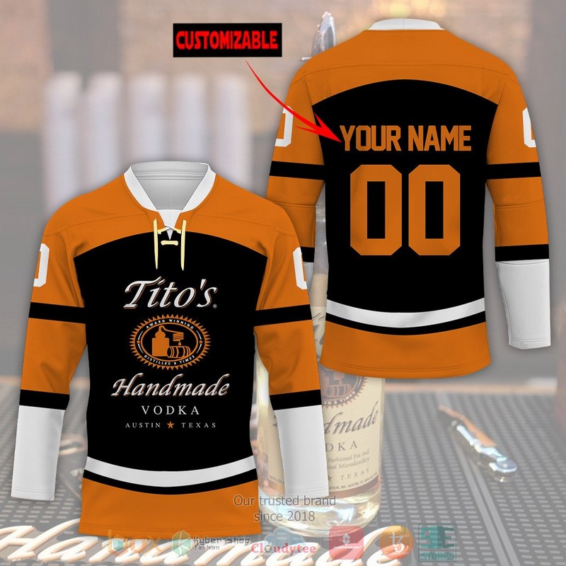 NEW Personalized Tito's Handmade Vodka custom Hockey shirt 2