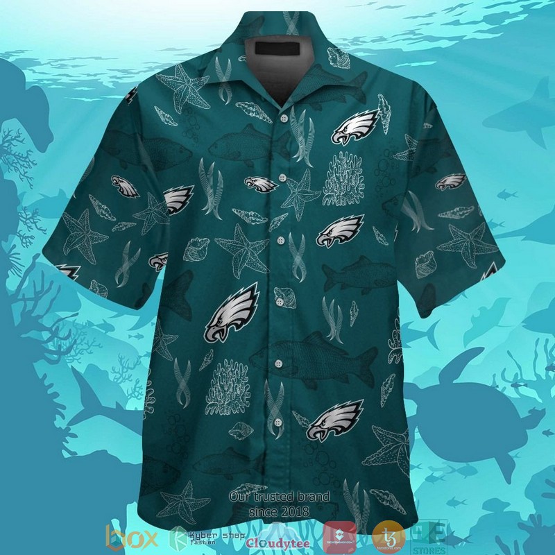 BEST NFL Philadelphia Eagles Fish ocean pattern Hawaii Set 12