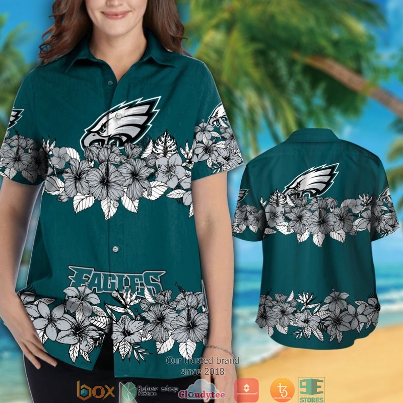 BEST NFL Philadelphia Eagles Hibiscus Flower line Hawaii Set 3