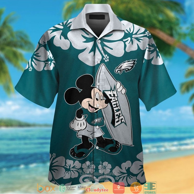 BEST NFL Philadelphia Eagles Mickey Mouse Hawaii Set 12