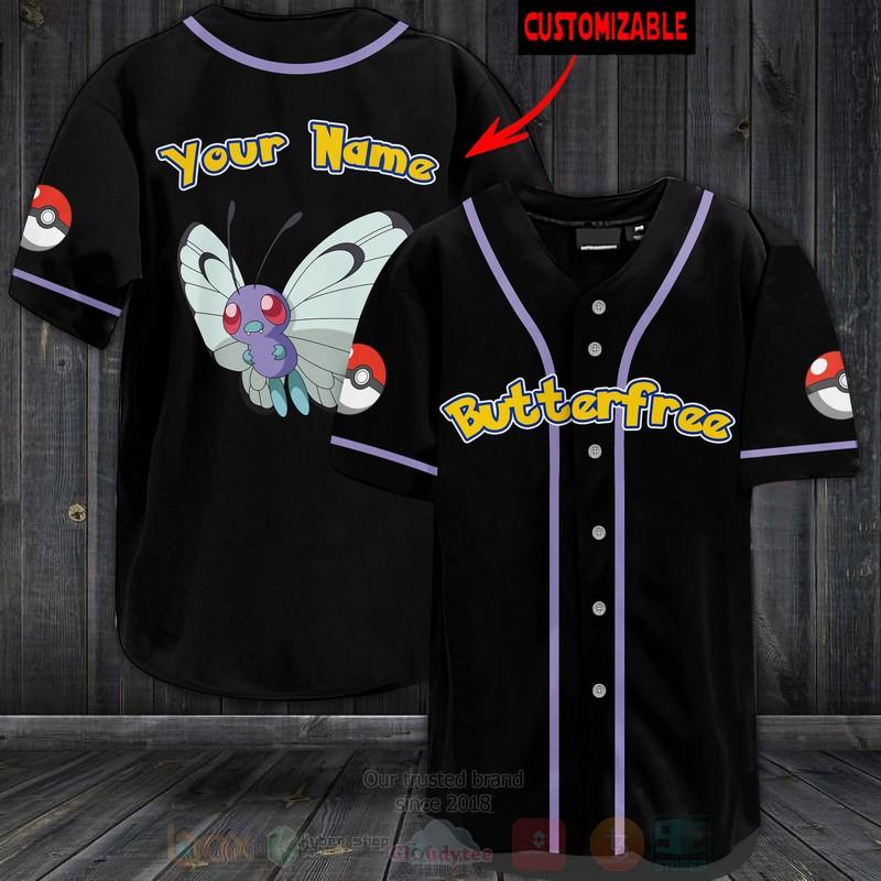 TOP Pokemon Butterfree Personalized Baseball-Shirt 3
