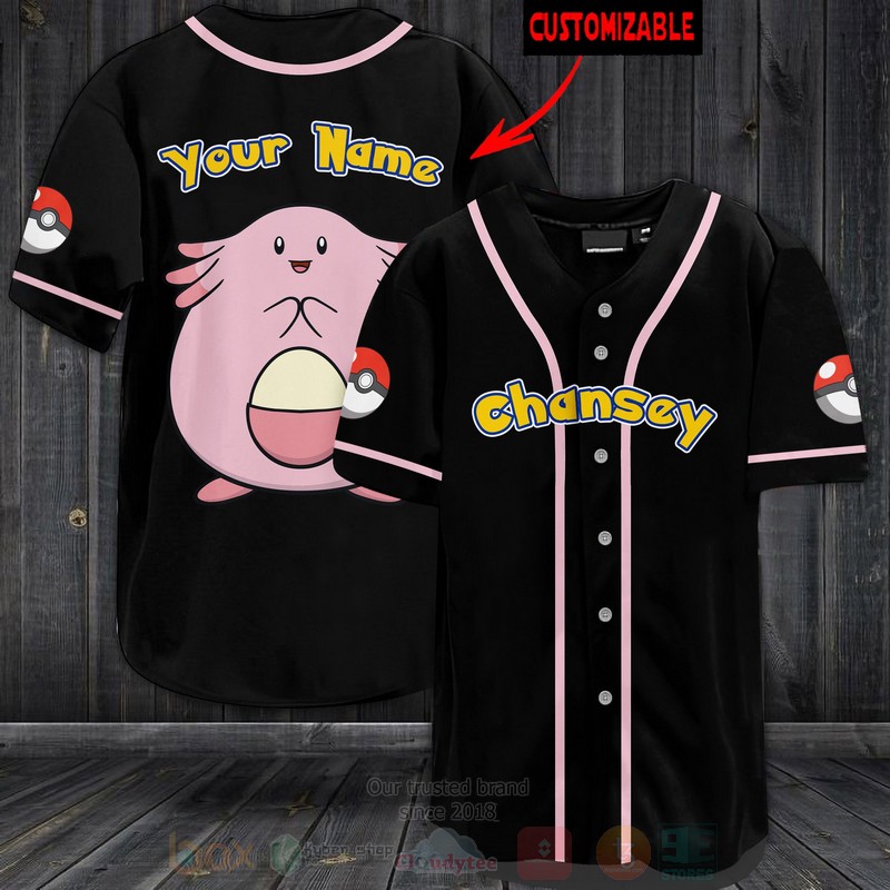 TOP Pokemon Chansey Personalized Baseball-Shirt 2