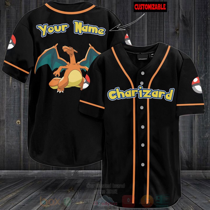 TOP Pokemon Charizard Personalized Baseball-Shirt 3