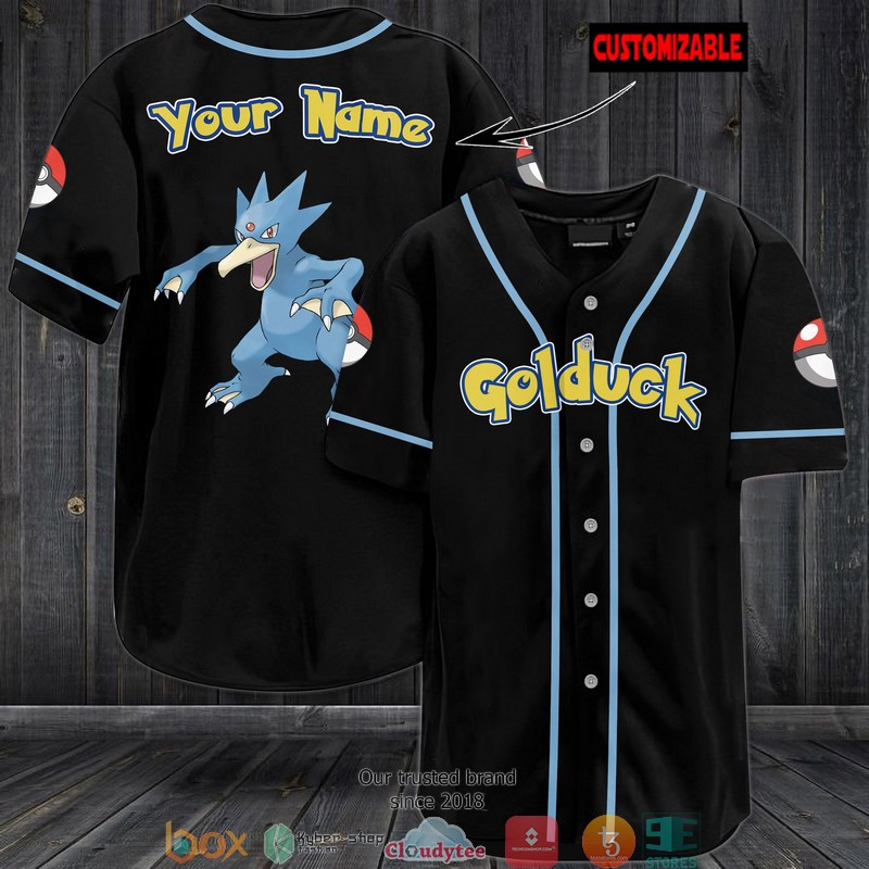 HOT Personalized Pokemon Golduck Jersey Baseball Shirt 3